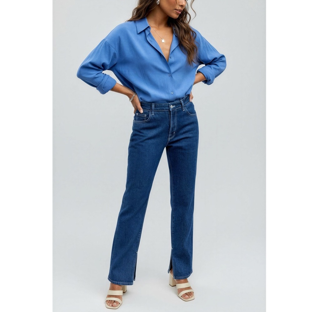 LISA SAYS GAH Ellis Low Rise Jeans, Stonewash Indigo, 4 (US)